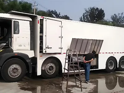 Bomba hidráulica y motor utilizados en vehículos de limpieza de calles